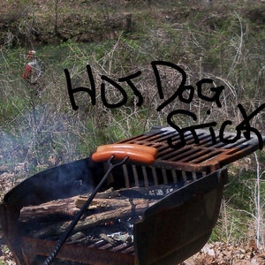 Campfire Hotdog Stick/Roaster @ 31&quot;, Made in US by a Blacksmith, Fire Pit Accessory**Free Shipping**