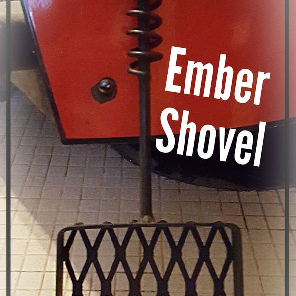 Fireplace / Box Stove Ember Shovel, 18" or Custom Length, Blacksmith made, Camping, Fire Pit Accessory,**Free Shipping**
