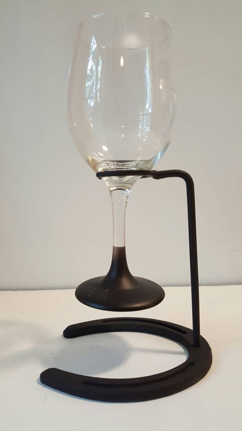 1 Table Top Wine Glass Holder Blacksmith Madeornamentalwine Etsy