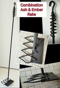Fireplace / Box Stove Combo Ember & Ash Rake, Custom Length, Made by a Blacksmith, Camping, Fire Pit Accessory, Outdoor**Free Shipping**
