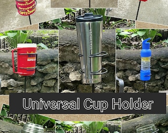 Std 27" tall Universal Cup Holder Set**You pick Qty w/Discounts*** Outdoor Cup Holders-Blacksmith Made**Free Shipping**