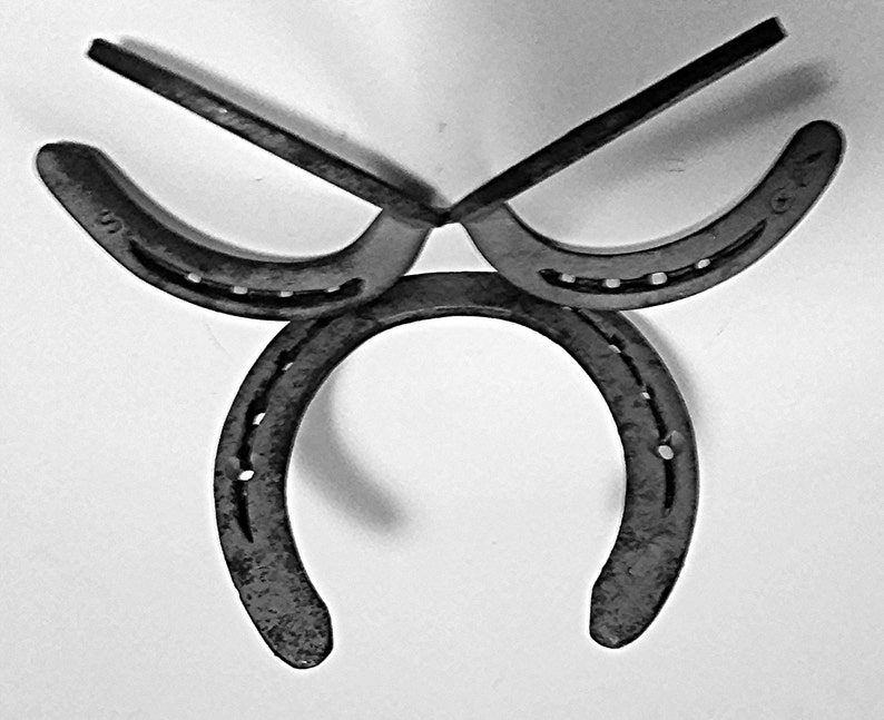 Horseshoe Cowboy Boot Rack Blacksmith Made Real Horseshoes Etsy