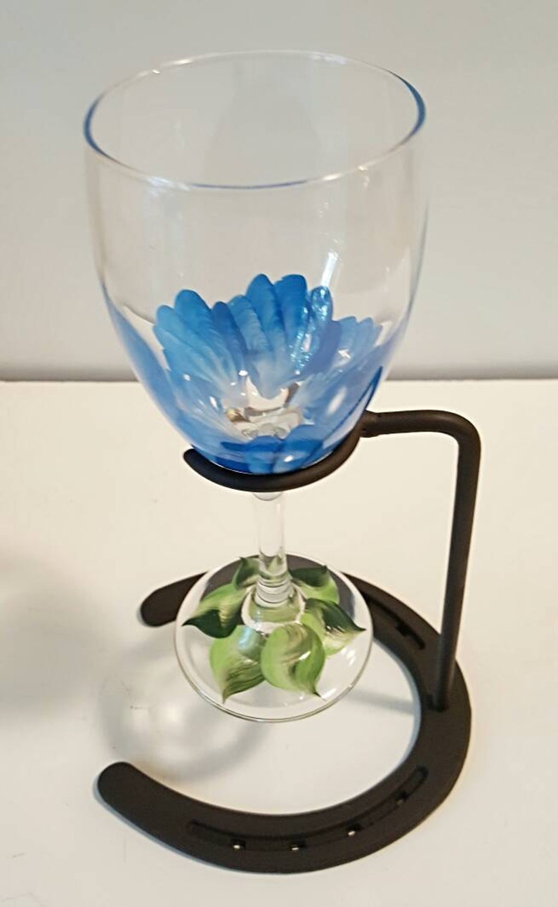 1 Table Top Wine Glass Holder Blacksmith Madeornamentalwine Etsy