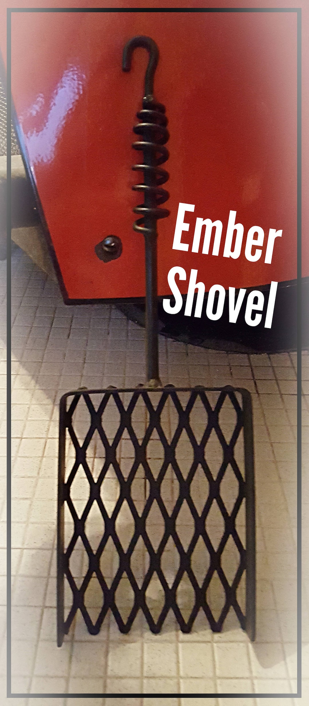 Fireplace / Box Stove Ember Shovel, 18 or Custom Length, Blacksmith
