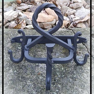Wall Mounted Implement Hanger, Fireplace tools, Camping/Fire Pit Tools, Blacksmith Made**Free Shipping**