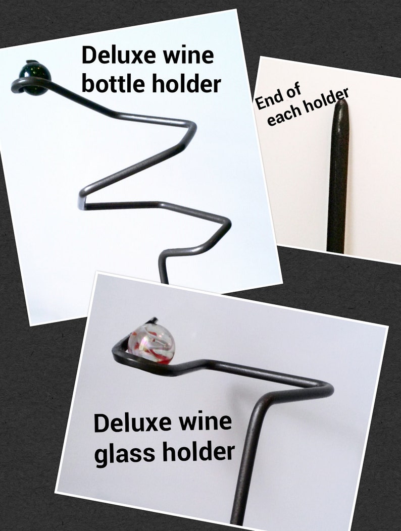 DELUXE VERSION1 Outdoor Wine Bottle Holder Blacksmith Etsy