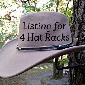 New Shoe, 4 Horseshoe Cowboy Hat Racks, Blacksmith Made, Real Horseshoes, New Shoes**Free Shipping**