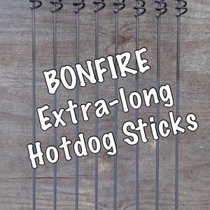 Bonfire Party Roaster, ? Hotdog Sticks and Wall Hanger - Blacksmith made, Ornate, Camping, Fire Pit Accessory**Free Shipping**