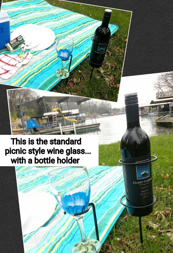 2 Stemless/Universal/Yeti Wine Tumbler/ Wine Glass Holder, Outdoor