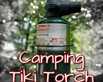 Camping Tiki Torches-Any shape Bottle 4" dia or less, Coleman Bottle or Citronela , Blacksmith made, Holder only**Free Shipping**
