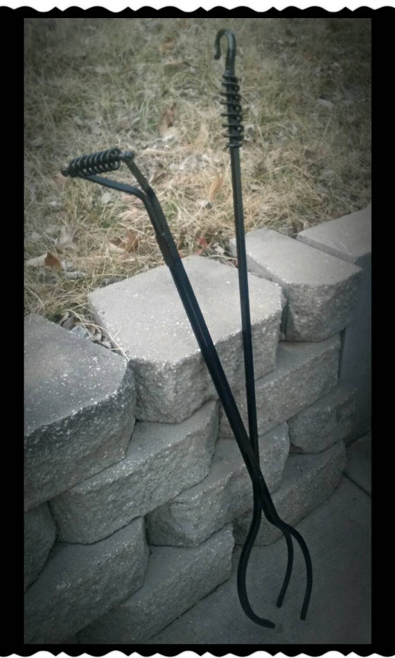 Heavy Duty Fire Tong Set Blacksmith made 47 long Etsy
