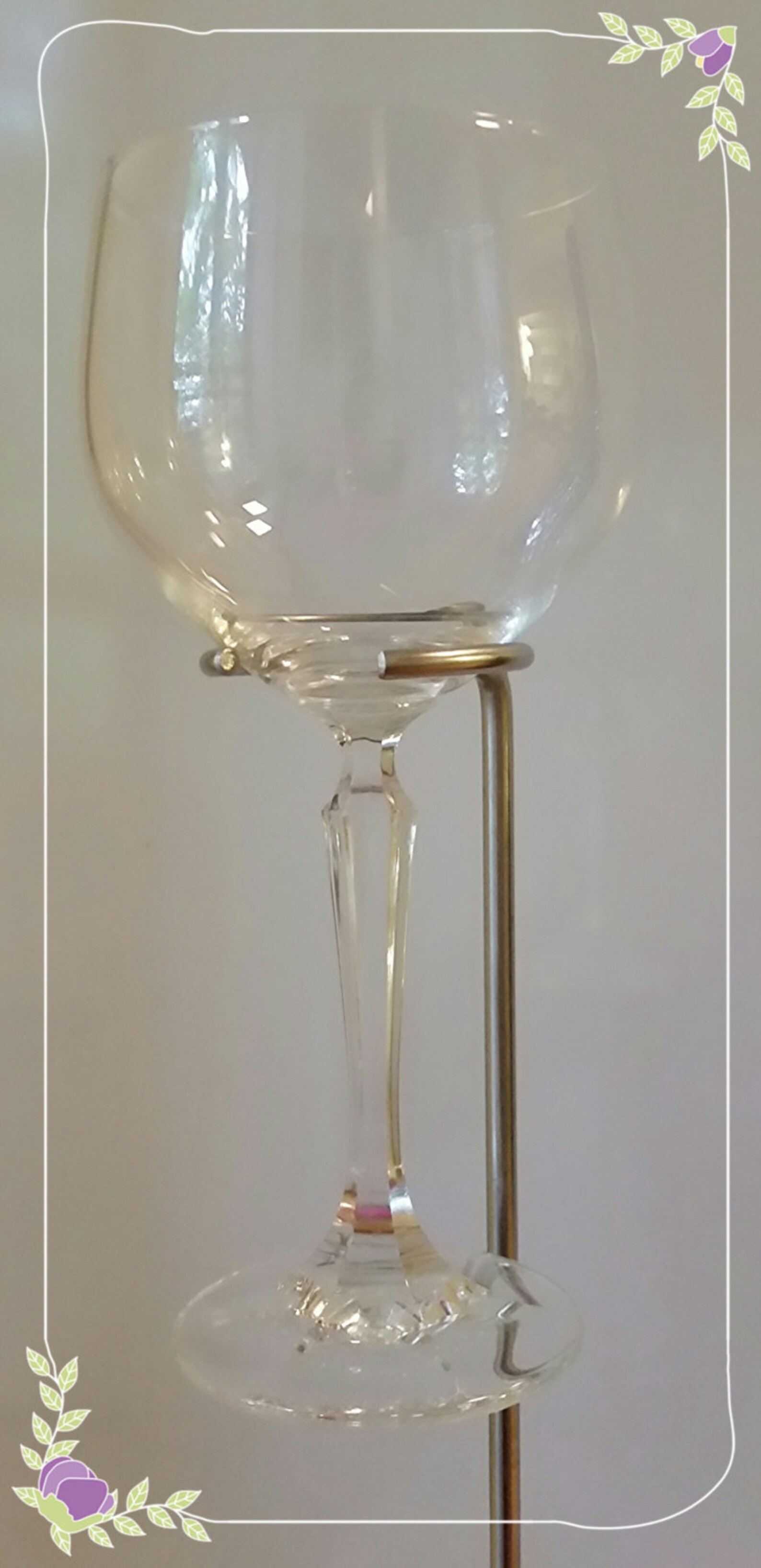 STAINLESS 2 Outdoor Wine Glass Holders/stakesblacksmith Etsy