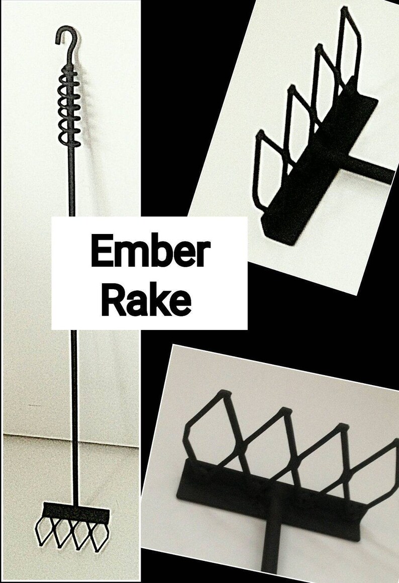 Heavy Duty Combo..fire Poker & Ember Rake Blacksmith Made - Etsy