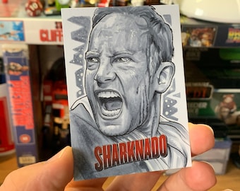 2.5" x 3.5" Sharknado licensed sketch card