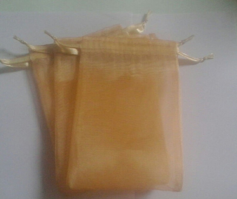100 4x6 Toffee Organza bags 4x6 inch wedding favor bags beads jewelry bags