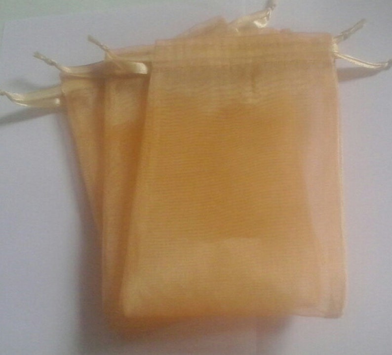 100 4x6 Toffee Organza bags 4x6 inch wedding favor bags beads jewelry bags