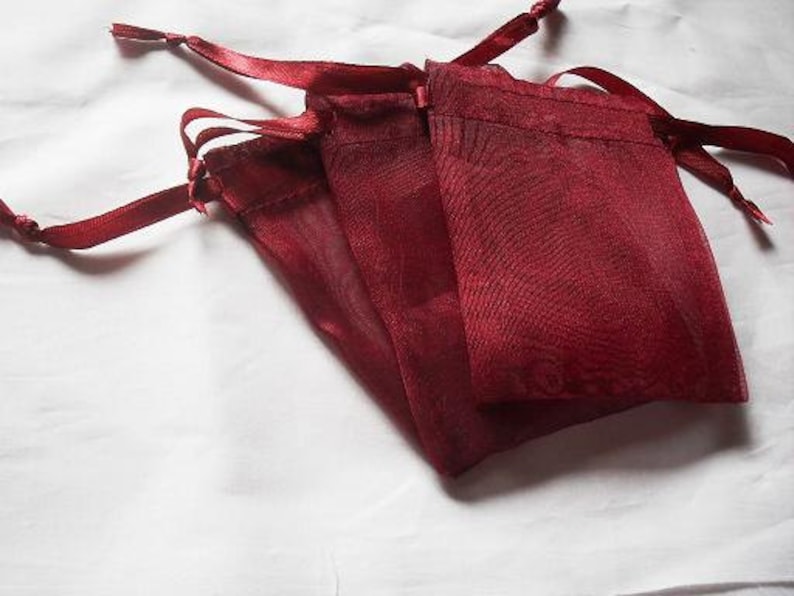 10 10x12 Wine Red Organza bags 10x12 inch