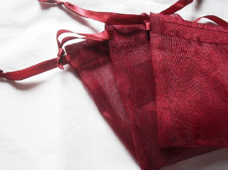 10 10x12 Wine Red Organza bags 10x12 inch