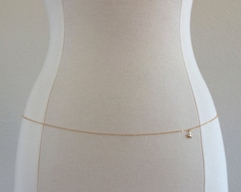 14k Gold Filled Belly Chain, Star Gold Belly Chain, Belly Chain, Gold Body Chain