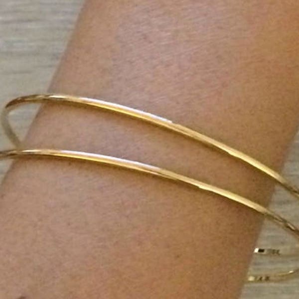 Gold Bangles, Thin Bangles, Gold Bracelets, Minimalist Bangle Bracelet, Bridesmaid Gift