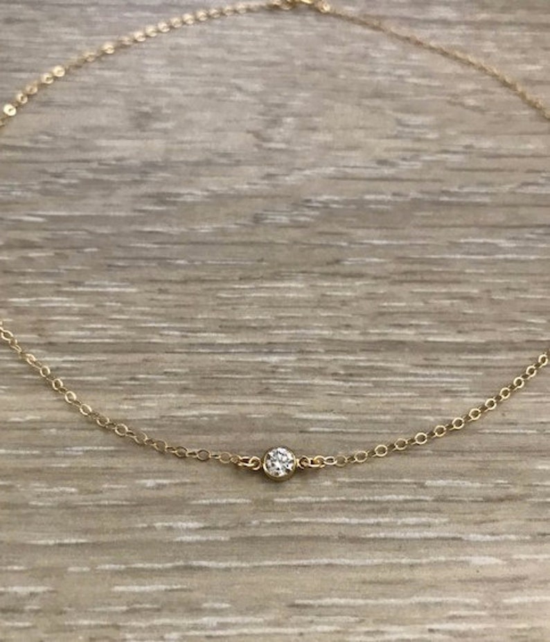 14k Gold Filled Thin CZ Bracelet Dainty Bracelet Minimalist Etsy