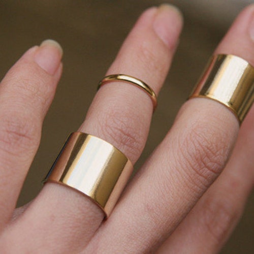 Wide Ring, Tube Ring, Statement Ring, Cigar Band Ring, Stacking Rings, Simple Ring, Gold Wide Ring, Gold Band, Made in USA