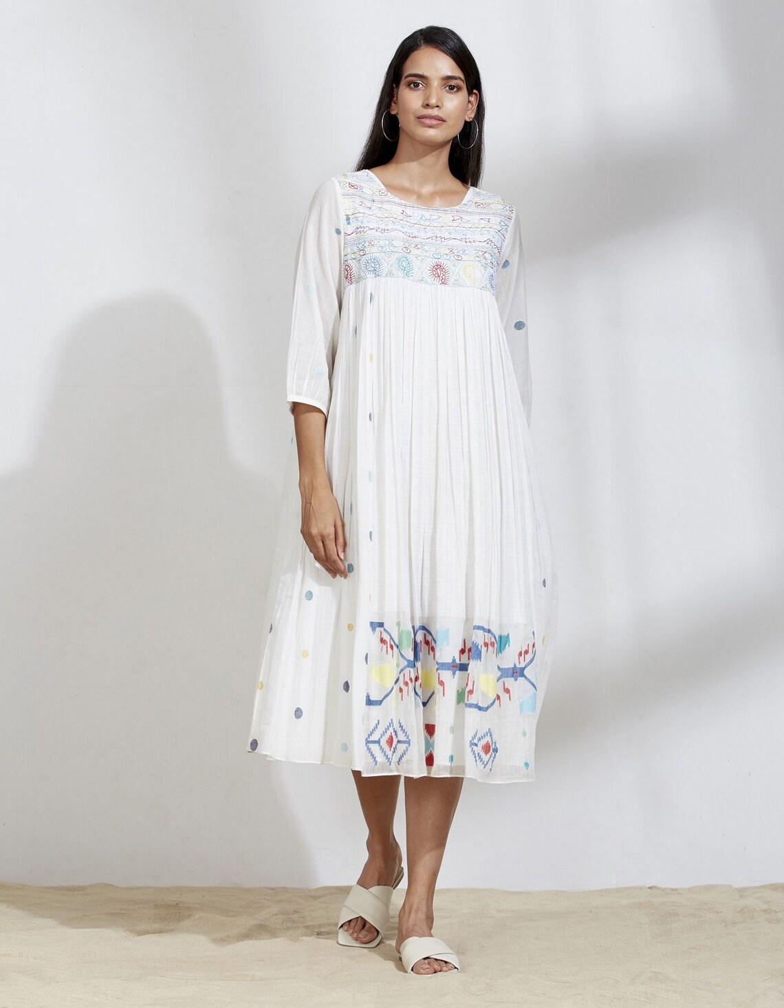 Jamdani muslin cotton dress Etsy