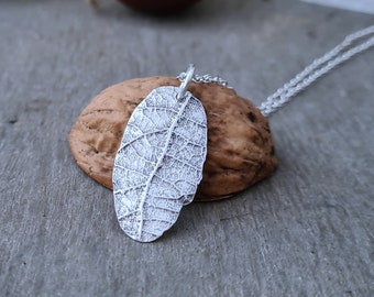 Christmas Gift for Sister, Leaf Necklace Silver, Sterling Silver Necklace for Women, Silver Pendant Necklace, Leaf Pendant, Unique Gift