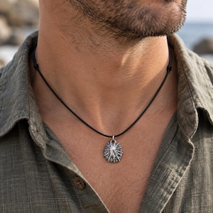 Unisex-hängehalsband, snäckskalshalsband i sterlingsilver, julklapp till henne eller honom