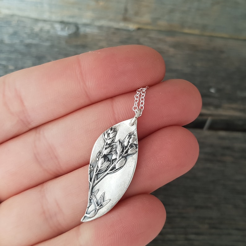 Unique Jewelry Birthday Gift for Women Wildflower Charm Pendant Sterling Silver Pendant Necklace Necklace for Women Wildflower Necklace