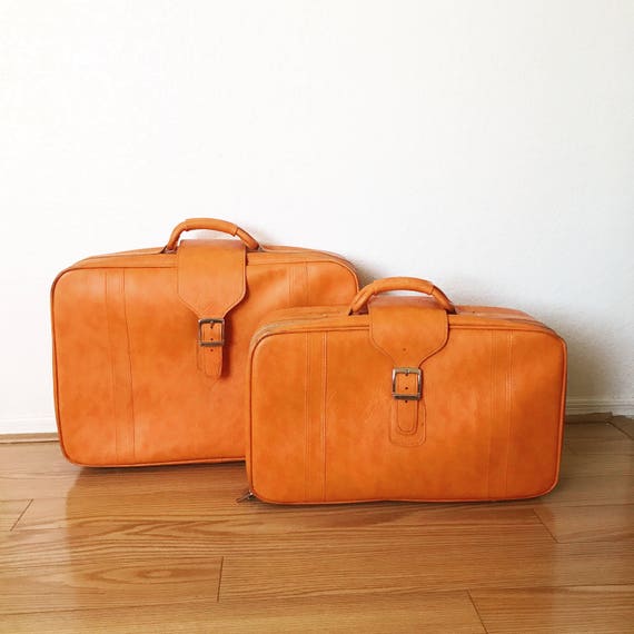 orange suitcase set