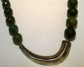 Jade necklace.Pure silver personal necklace. Gift for her.Shipping free .
