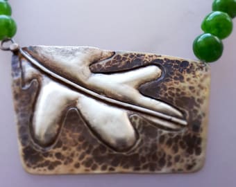 collana foglia argento .spedizione gratuita.