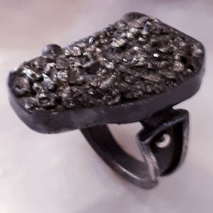 Pyrit Silber Ring.Handarbeit.Geschenk für Sie.Kostenloser Versand.