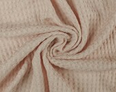 Blush B Waffle Rayon Spandex Open Knit Fabric by the Yard - 1 Yard Style 659