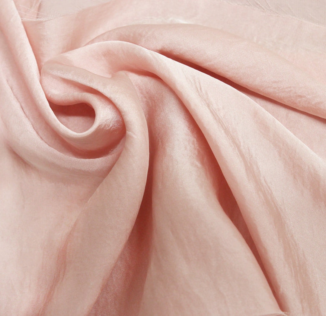 Blush Satin Chiffon Fabric by the Yard Wedding Chiffon Dress Fabric Soft Satin Fabric Style 455 Etsy
