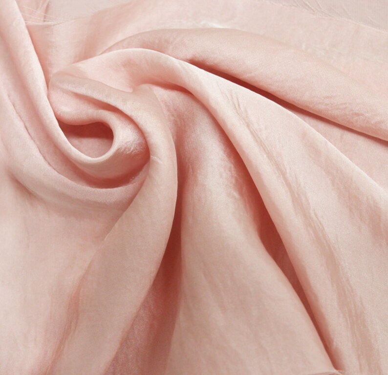 Blush Satin Chiffon Fabric by the Yard Wedding Chiffon Dress Etsy
