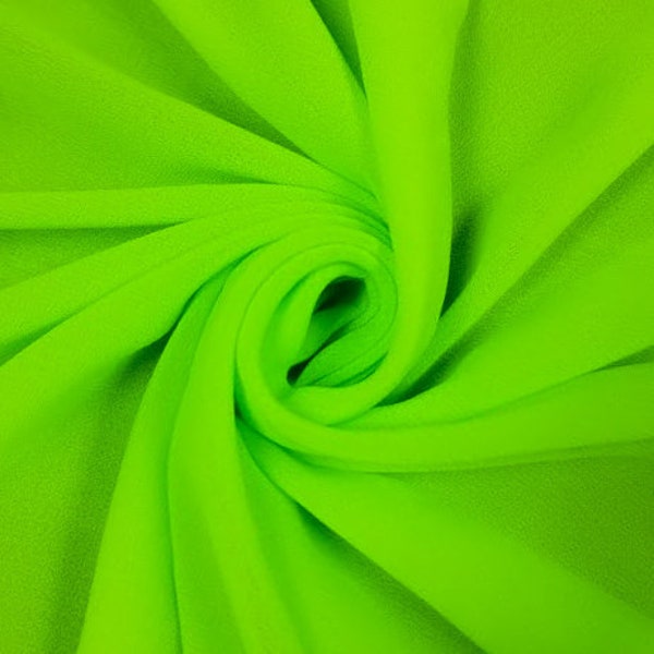 Green Neon Chelsea Wool Dobby Chiffon Fabric By theYard Style 502