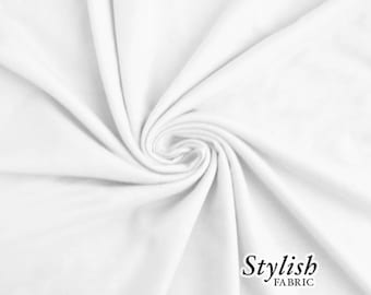 White French Terry Spandex Fabric by the yard - Style 506