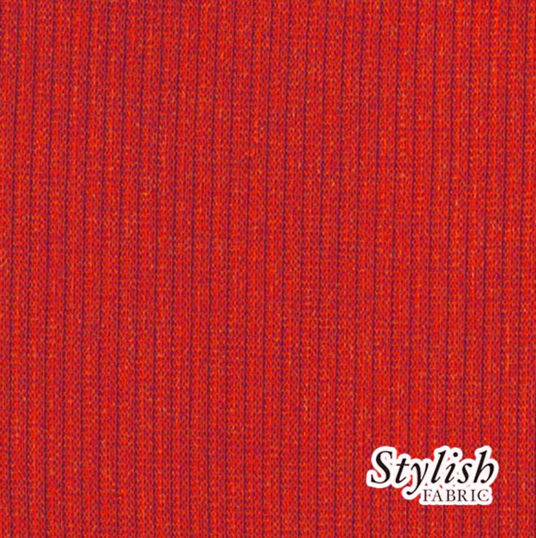 Red Scarlet Rib Knit Fabric Ribbing Fabric Sleeves Collar Red Etsy