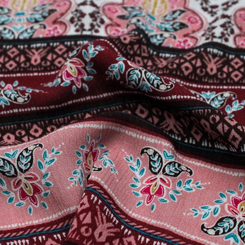 Style P-10003-HVY-RSJ Floral Print Floral Damask on Jersey Knit Fabric