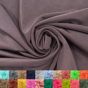60&quot; Wide Venezia Poly Spandex Fabric - (200 GSM), Medium Weight, 2-Way Stretch, Anti-Wrinkle, Breathable - Black Berry #800