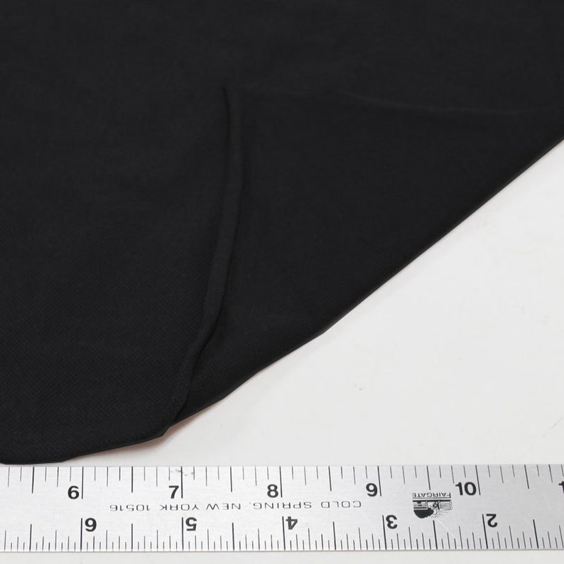 Black Stretch Pique Knit Fabric for Polo Shirts Joggers - Etsy