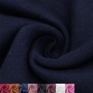 65&quot; Wide 100% Cotton Fleece Fabric by the Yard - 280 GSM, Medium Weight, 2-Way Stretch, Soft & Breathable  for Apparel. #815