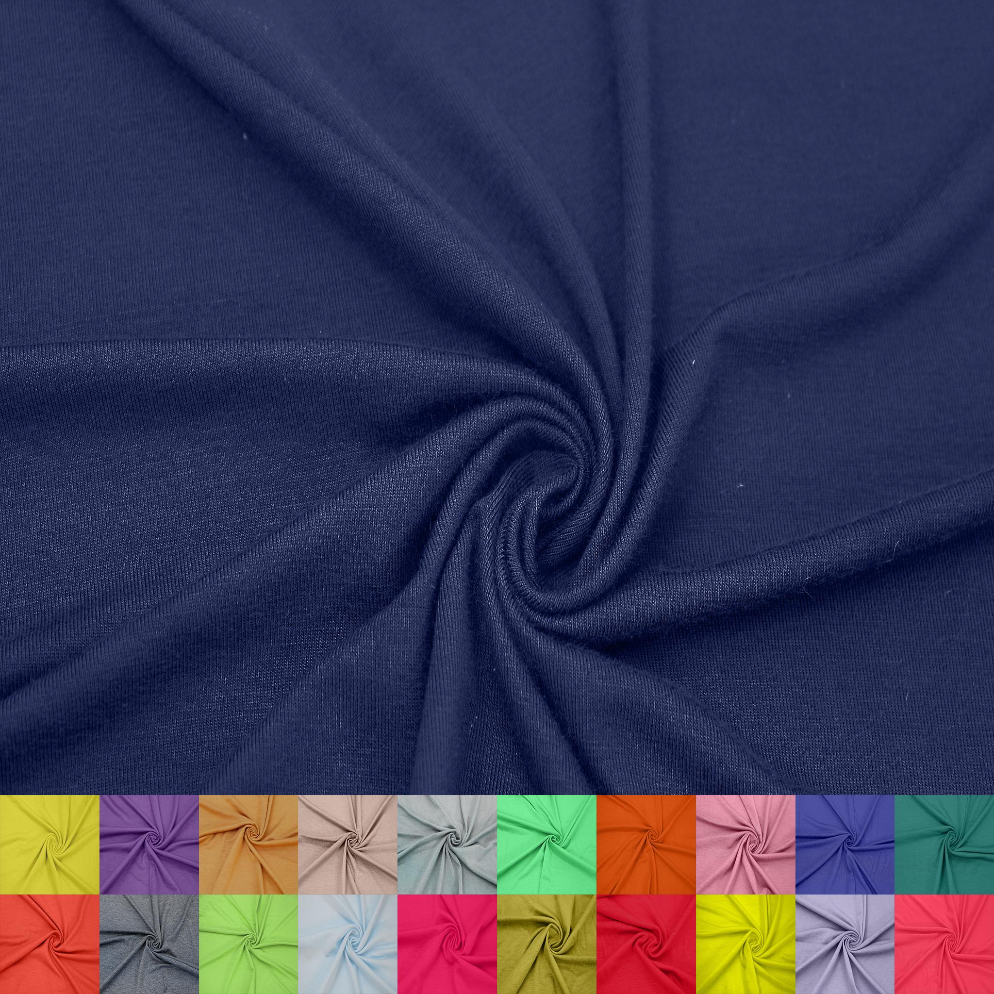60" Wide Rayon Spandex Jersey Knit Fabric by the Yard, 4-Way Stretch 200GSM -Breathable, Apparel, Decoration & Crafts. Navy #406