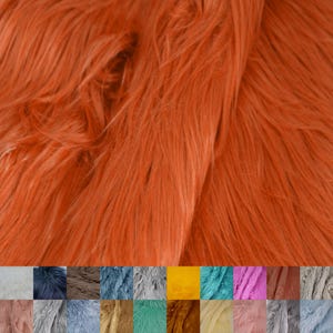 Mongolian Faux Fur-Christmas Fuzzy-Fabric by The Yard-Fluffy, Shaggy Mohair-for Costumes, Plush Toys, and Gnome Beard Miniature Style #5000