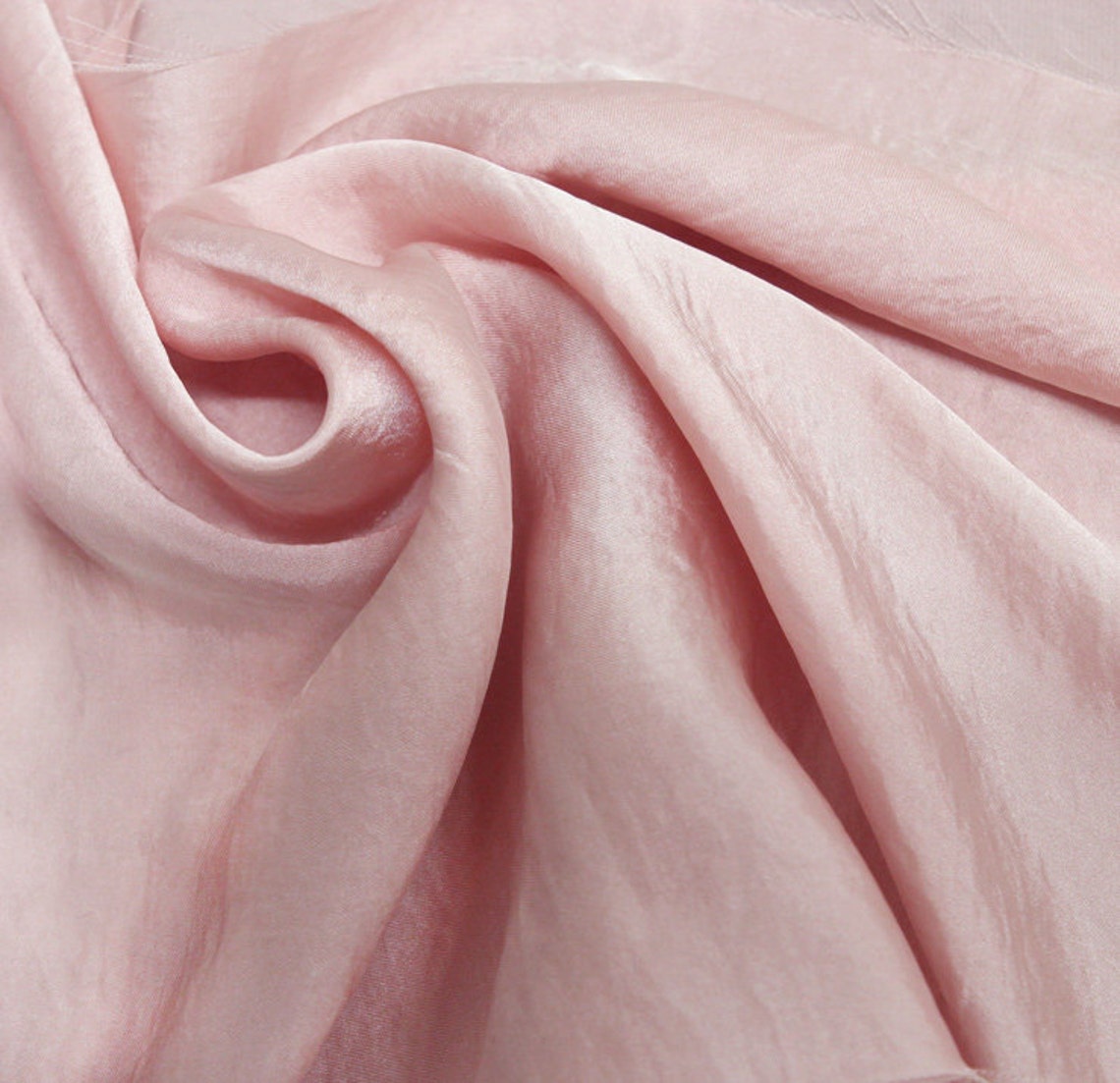 Dusty Pink Satin Chiffon Fabric by the Yard Wedding Chiffon Etsy