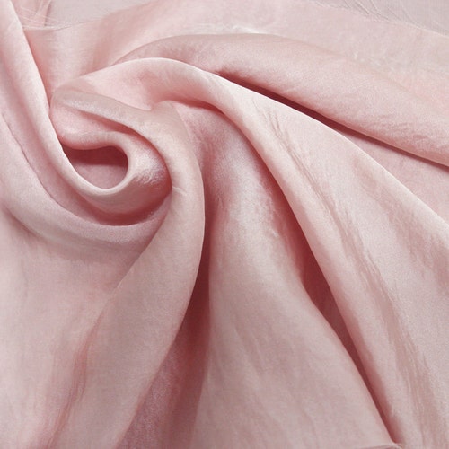 Dusty Pink Satin Chiffon Fabric by the Yard Wedding Chiffon Etsy