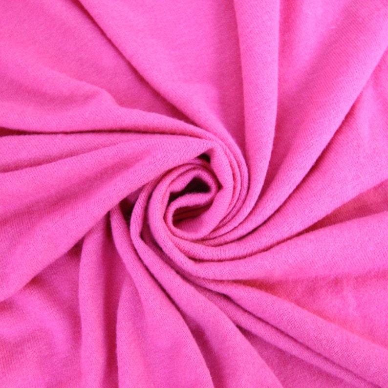 Hot Pink Stretch Jersey With Merinolike Wool Brush Hacci Etsy