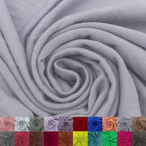 Tessuto in maglia jersey spandex rayon modale largo 60&quot; tagliato su misura (225 GSM) - Peso medio, elasticizzato in 4 direzioni, traspirante - Metallo n. 765